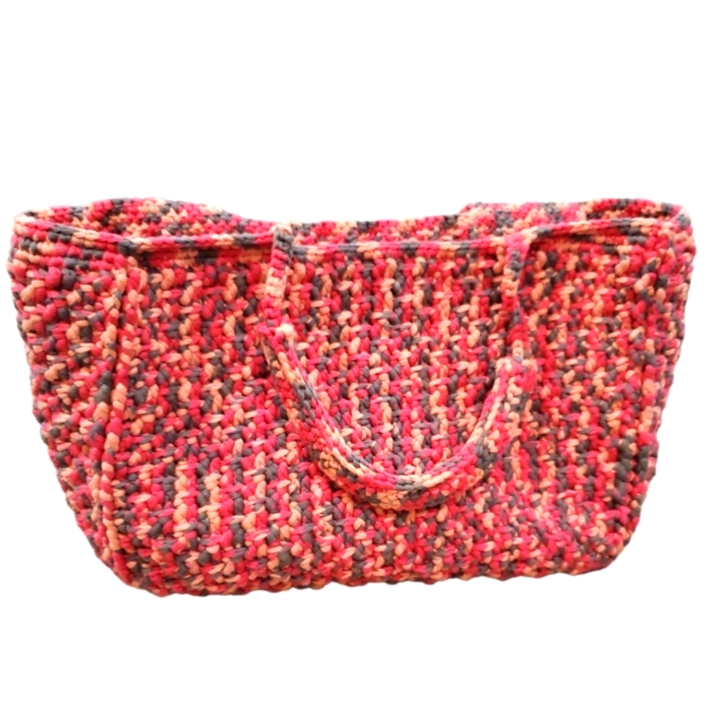 Crocheted tote bag